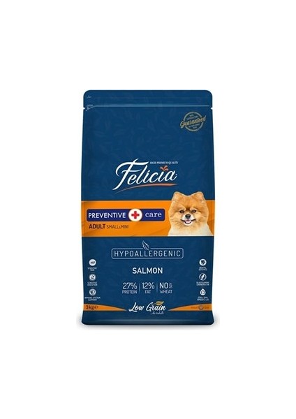 Düşük Tahıllı Küçük Irk Somonlu Yetişkin Köpek Maması 3 kg