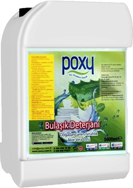 Sıvı Bulaşık Deterjanı Aloe Vera Özlü 5 Lt