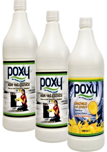 Ağır Yağ Çözücü 2x1 Lt & Limonlu Yağ Çözücü 1 Lt