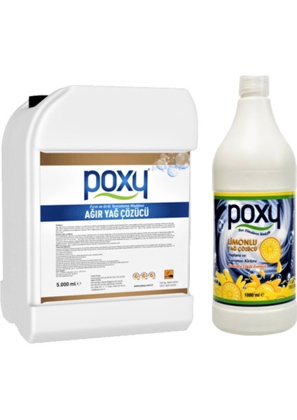 Ağır Yağ Çözücü 5 Lt & Limonlu Yağ Çözücü 1 Lt