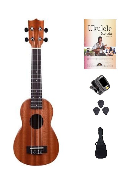 Puka Maun Ağacı Soprano Ukulele Seti