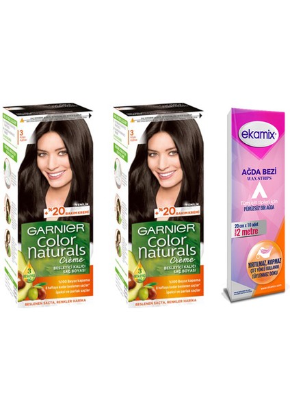 Color Naturals Set Boya 3 Koyu Kahve 2 Adet