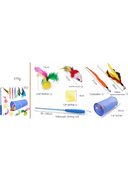 Kedi Oyuncak Seti 14 Parça Model 12