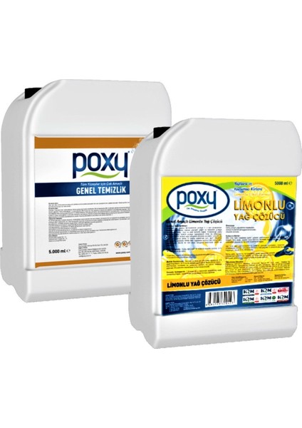Çok Amaçlı Genel Temizlik 5 Lt & Limonlu Yağ Çözücü 5 Lt
