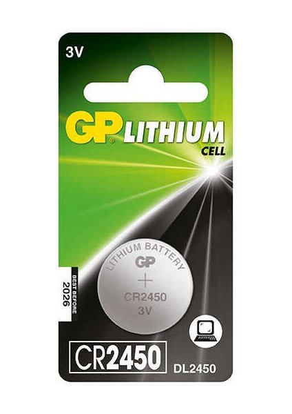 CR2450 3V Pil