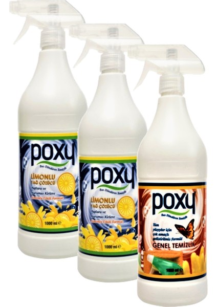 Limonlu Yağ Çözücü 2 x 1 Lt & Çok Amaçlı Genel Temizlik 1 Lt fiyatları