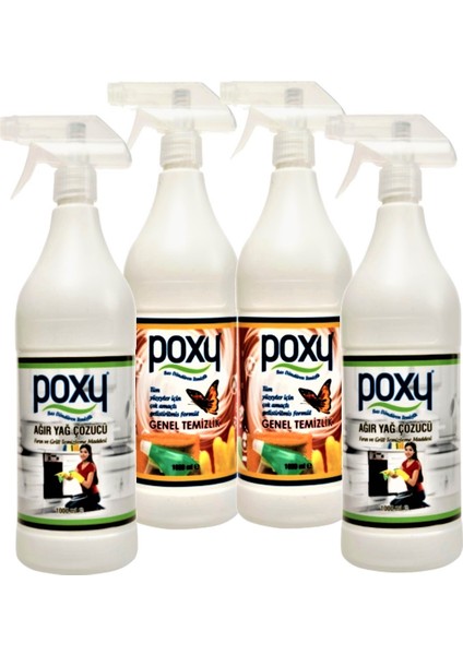 Çok Amaçlı Genel Temizlik 2 x 1 Lt & Ağır Yağ Çözücü 2 x 1 Lt fiyatları