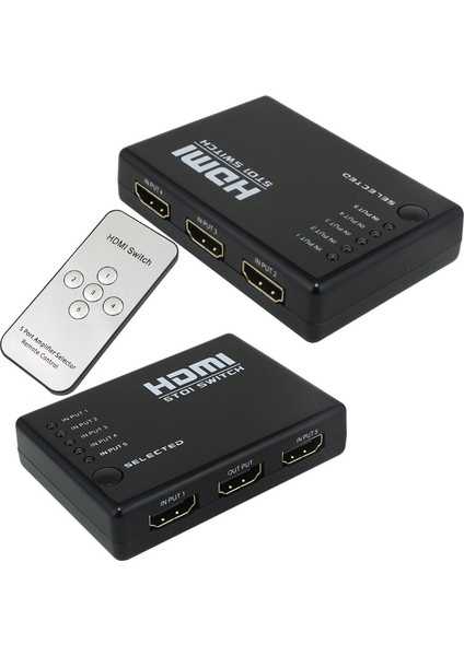 PM-8342 5 Giriş 1 Çıkış HDMI Toplayıcı Swıtcher Adaptörsüz