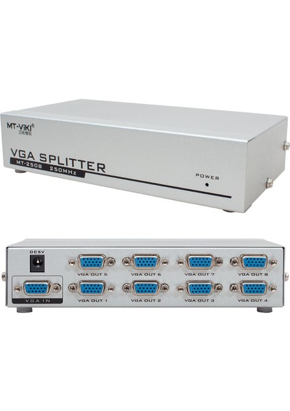 PM-2553-2508 1920X1440 250 Mhz 8 Port VGA Dağıtıcı Splıtter