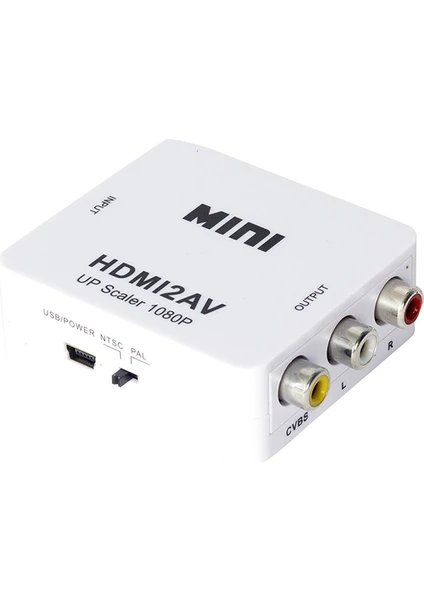 PM-12861 HDMI To Rca Çevirici Converter Mini Model Plastik Kasa 1920X1080 * Narita PRD-1022