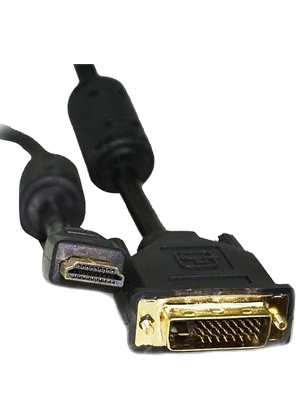 HDMI DVI Kablo 5 Metre DVI 24+1 Male To HDMI 19P Male Powermaster