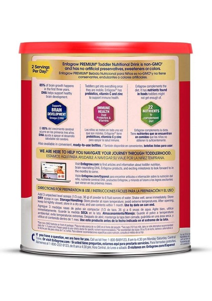 Enfamil Enfagrow Toddler Next Step Non-Gmo 1-3 Yaş Mama 907 gr fiyatları