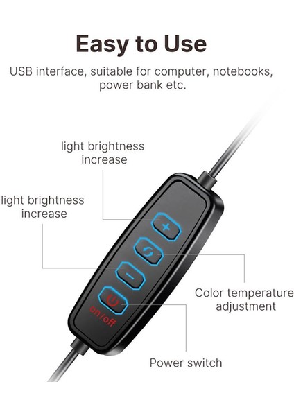 K6 7'' LED Ring Işık Seti