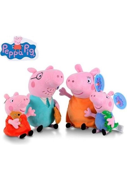 Peppa Pig ve Ailesi Peluş Oyuncak Peppa Pig Family