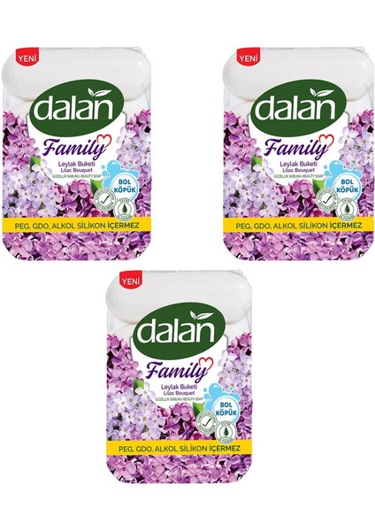 Famıly Sabun Leylak 3'lü Paket 75X4 gr Leylak Buketi Sabun