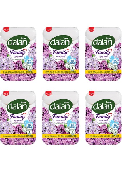 Famıly Sabun Leylak 6'lı Paket 75X4 gr Leylak Buketi Sabun