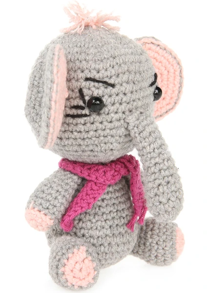 İzmit Çınar Kadın Kooperatifi Amigurumi Organik Elişi Minik Fil Oyuncak