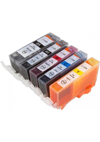MG5300 MG5320 MG5350 Kolay Dolan Muadil Kartuş Seti 5 Renk (Dolu)