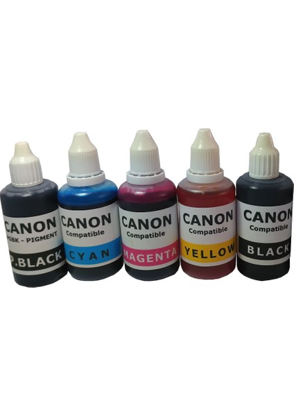 MG5300 MG5320 MG5350 Kolay Dolan Muadil Kartuş Seti + 5 x 50 ml Mürekkep 5 Renk (Dolu) fiyatları