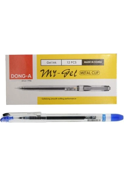 Dong-A My-Gel 0,5 mm İğne Uçlu Kalem Mavi