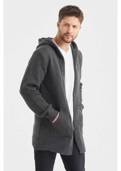 Füme Desenli Triko Hırka- HRK8085R01S