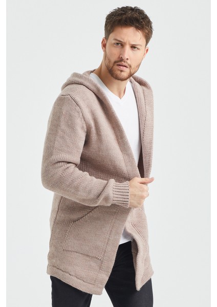 Krem Desenli Triko Hırka- HRK8085R02S
