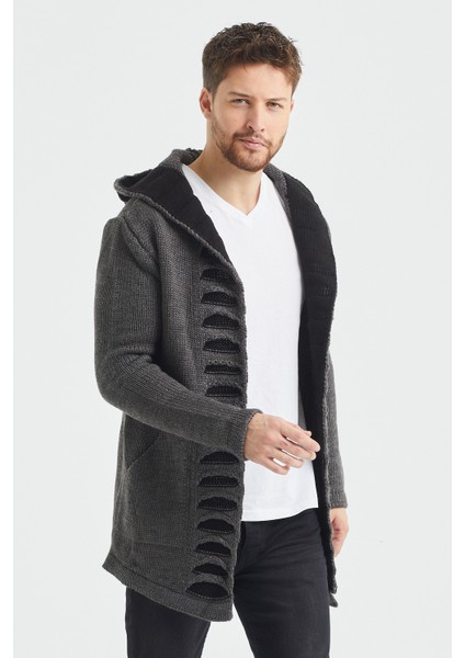 Füme Desenli Panço Triko Hırka- HRK2020R01S