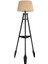 Remi 3 Ayaklı Tripod Lambader Siyah Ahşap Köşe Lambası Abajur Avize Aydınlatma Ahşap Siyah Ağaç Country Dekor Lamba Aplik Masif Doğal 1