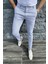 Zoom 108 Desenli Slim Fit Likralı Keten Pantolon 1