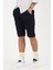Erkek Lacivert Kargo Kapri Slim Fit Cepli Şort 2