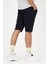Erkek Lacivert Kargo Kapri Slim Fit Cepli Şort 4