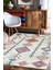 Sevimli Kedi Desenli Mor Oval Halı Makinada Yıkanabilir Kaymaz DotTaban CP822 2