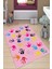 Lacivert Kutu Desenli Oval Halı (Makinada Yıkanabilir Kaymaz DotTaban) - CP551 2