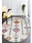Gri Pastel Desenli Oval Halı 3