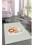 Gri Krem Eskitme Desenli Oval Halı CP644 1