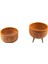 Terakota Nakış Desenli Toprak Aranjman ve Bonzai Saksı Ayaksız ve 3 Ayaklı İkili Set 3