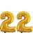 22 Yaş Sayı Folyo Balon Altın 90 cm 1