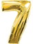 7 Rakam Gold Altın Folyo Balon Harfli Helyum Balon 100 cm Dev Boy 1