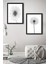 Çerçeve Hediyeli Poster Set All White Flower 2'li 1