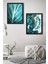Çerçeve Hediyeli Poster Set Turquoise 2'li 1