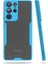 Samsung Galaxy S21 Ultra Kılıf Kenar Renkli Kamera Korumalı Mat Kapak Mavi 1