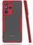 Samsung Galaxy S21 Ultra Kılıf Kenar Renkli Kamera Korumalı Mat Kapak Kırmızı 1
