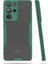 Samsung Galaxy S21 Ultra Kılıf Kenar Renkli Kamera Korumalı Mat Kapak Koyu Yeşil 1