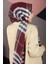 Kırmızı Sima Burberry Ekose Desen Ipek Şal 3