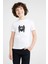 Selçuklu Gri Kartalı Göktürk Baskılı Unisex Çocuk Beyaz T-Shirt 1
