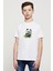 Panda Baskılı Unisex Çocuk Beyaz T-Shirt 1