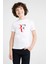 Roger Federer Rf Baskılı Unisex Çocuk Beyaz Tshirt 1