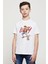 Anime Luffy One Piece Baskılı Unisex Çocuk Beyaz T-Shirt 1