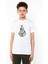 Gri Pusula Illüstrasyon Pusula Çapa Geminin Baskılı Unisex Çocuk Beyaz T-Shirt 1