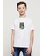 The Beatles T John Lennon Metal Baskılı Unisex Çocuk Beyaz T-Shirt 1